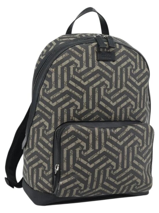 GUCCI GG Supreme Caleido Backpack PVC Beige Silver 406370 Auth main image 8